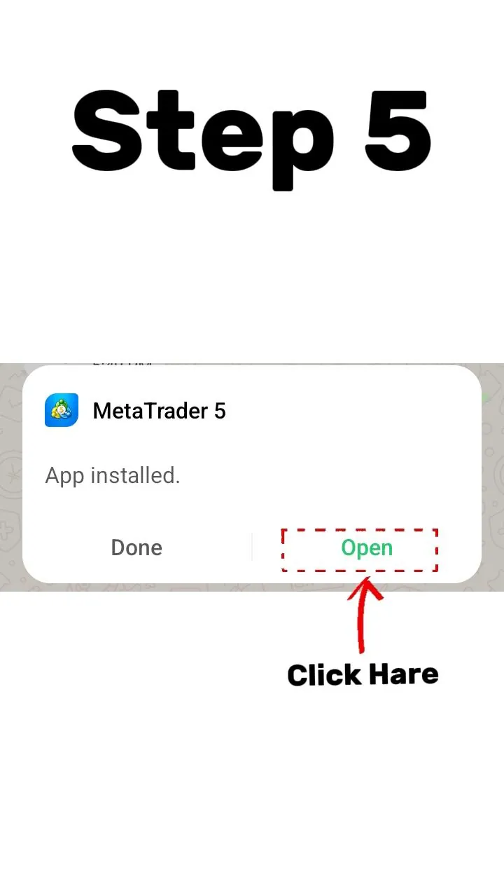 Step 5: tap Open
